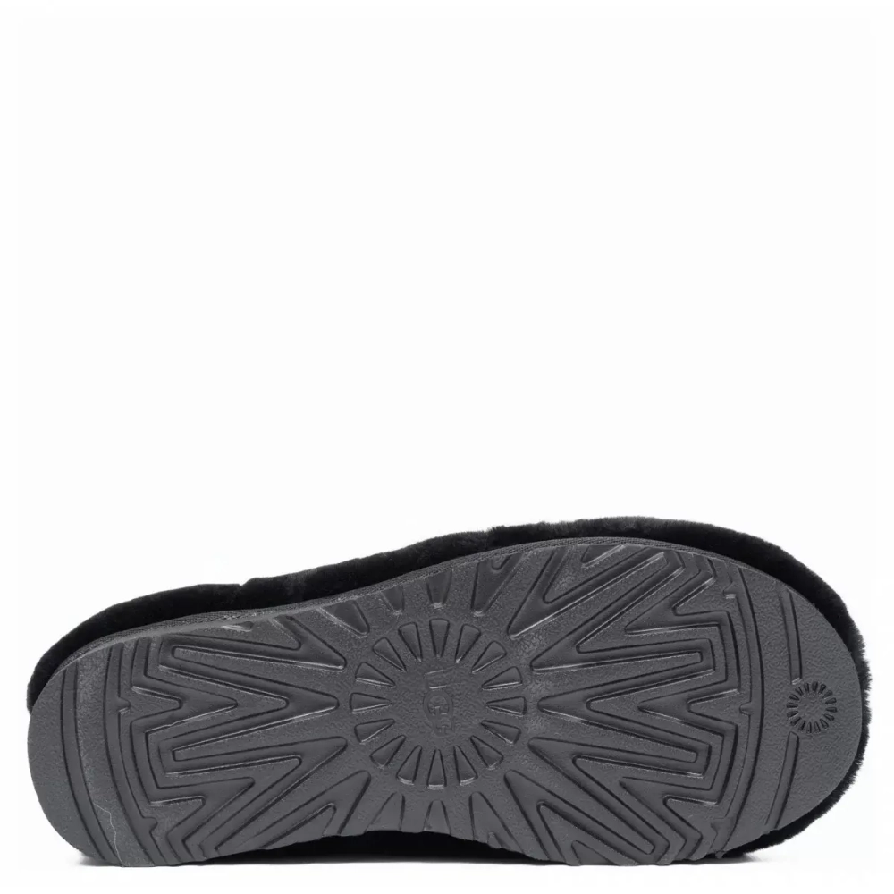 UGG Hailey Fluff Slippers Black