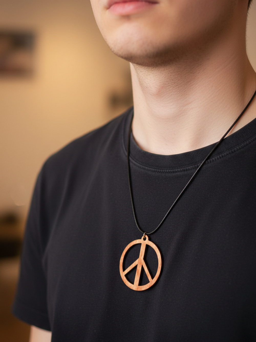 Кулон Пацифик. Материал дерево. Диаметр 5 см. Шнурок в комплекте 50 см.