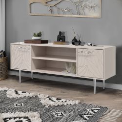 Тумба под ТВ Арт Колор leaves 155см Стайл Сильвер Серый агат