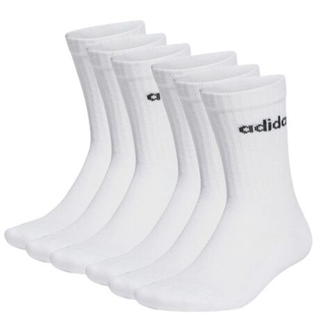 Теннисные носки Adidas Linear Crew Cushioned 6P - white/black