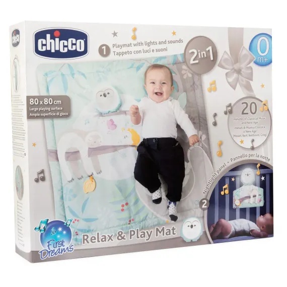 Игровой коврик музыкальный Chicco Сова 2 в 1