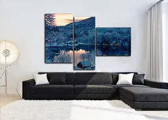 Модульная картина "Домики в горах"