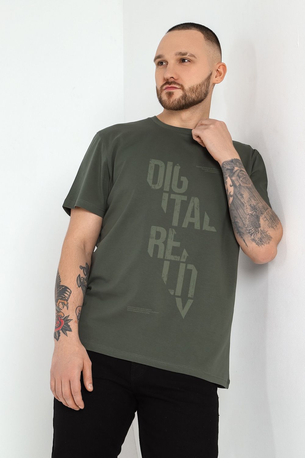 Фуфайка (футболка) мужская Клаб-5У Виотекс ХАКИ