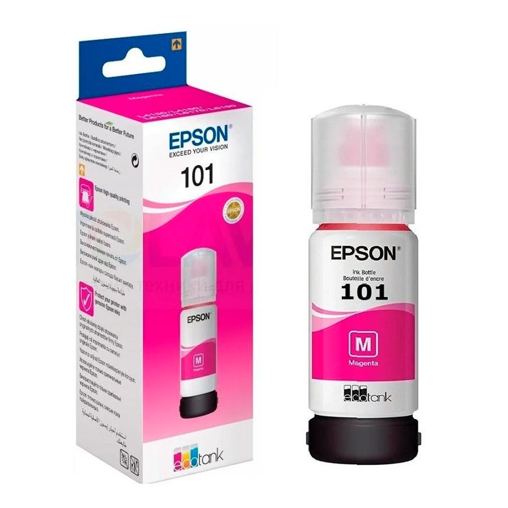 Контейнер с чернилами Epson EcoTank 101 (C13T03V34A) для L4150/4160/4260/6160/6190/6270 пурпурный