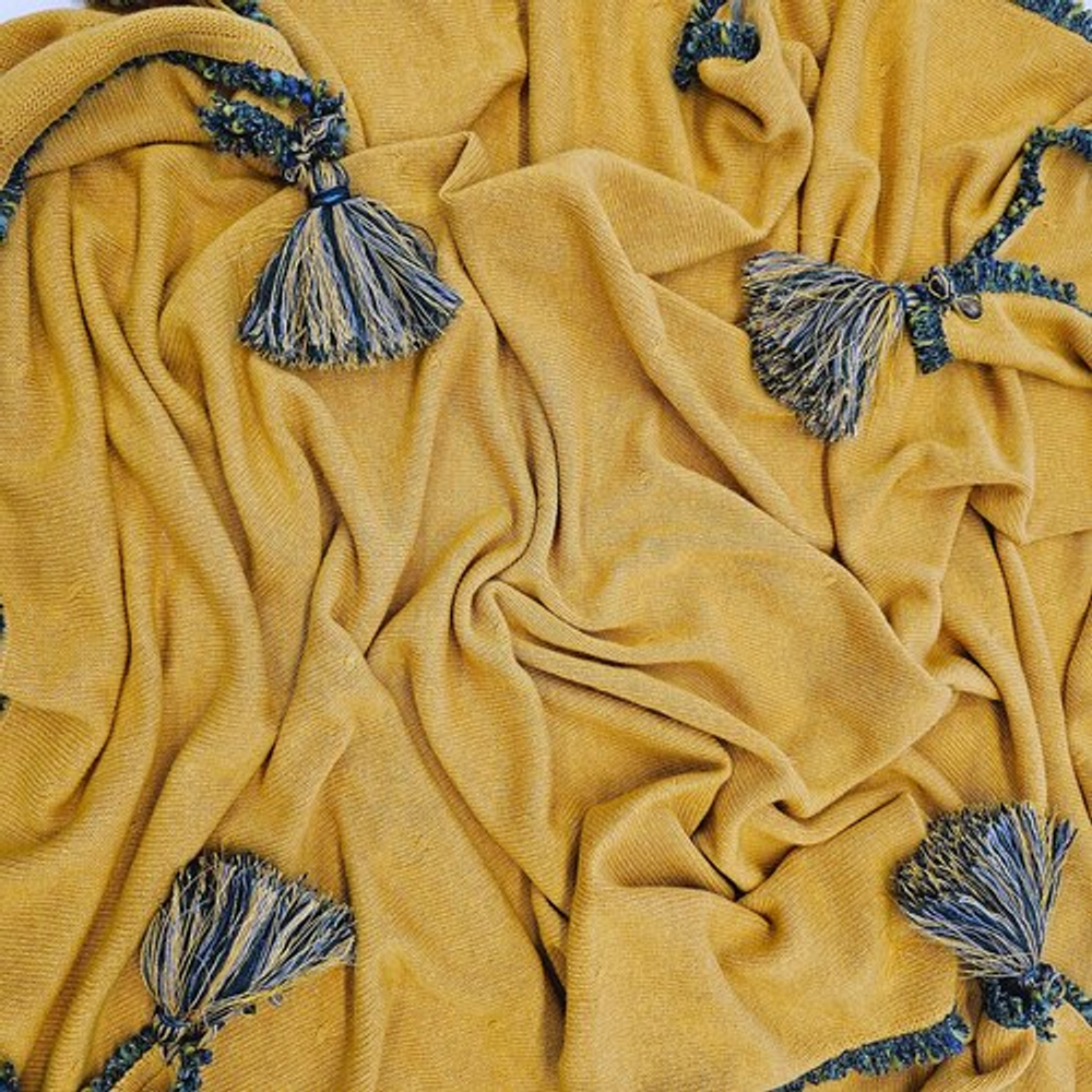 Плед-палантин GRACE ART Rene Real дижонская горчица 110x170 см