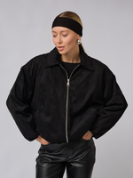 Бомбер утепленный из замши