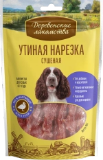 ДЕРЕВЕНСКИЕ ЛАКОМСТВА Утиная нарезка сушеная для собак, 90 г
