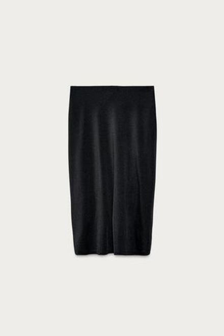 ZARA X MARISA BERENSON ОДНОТОННАЯ ЮБКА-ПАРЕО ИЗ СМЕСИ ПОЛИАМИДА, ЧЕРНЫЙ