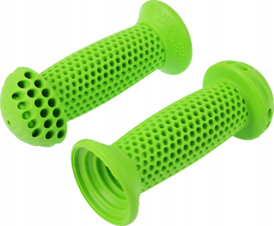 Грипсы детские 100мм резиновые зелёный лайм с защитным  ?40мм фланцем. Без упVLX-G38LG
