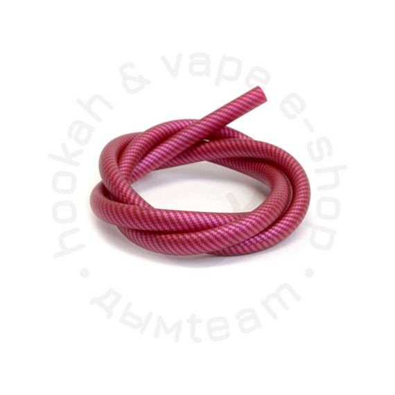 Шланг силиконовый Bazooka, материал soft touch, 2D карбон малиновый. 1,5 м
