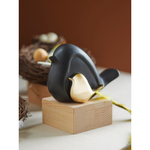 Декор из фарфора black birdie из коллекции essential, 14,5х6x10 см