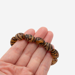 Бусина Дзи "Лотос" из агата, 10*13,5мм, коричневый