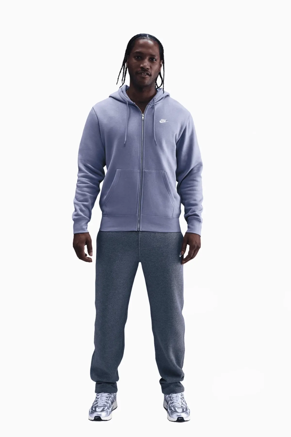 Кофта Nike Club Full-Zip - фиолетовый