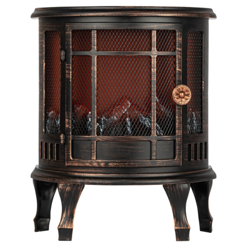 Светильник ЭРА EGNIK -P02 новогодний светодиодный камин Печь черный 2*LR14(C) 24*17*33 см | Фигуры