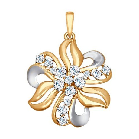 Подвеска из золота с фианитами