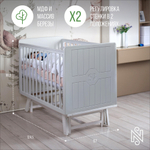 Кровать детская Sweet Baby Nuovo Серый/Белый с маятником