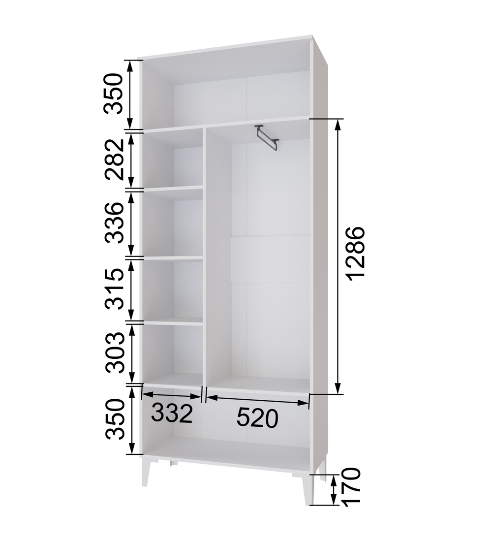 Прихожая Толедо Шкаф 2-х створчатый ТШ-30