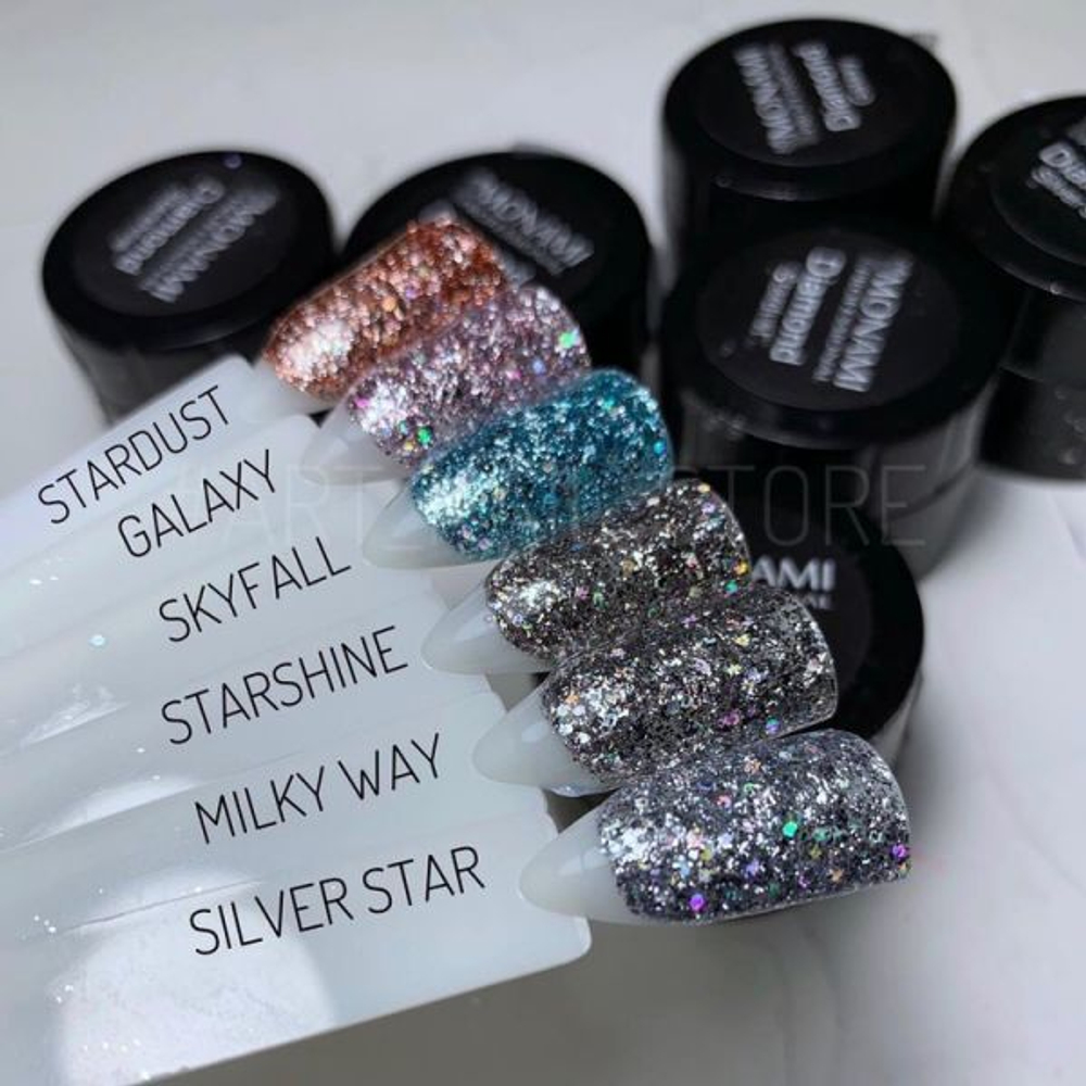 Гель-лак Diamond Milky Way (платиновый) 5 гр Monami