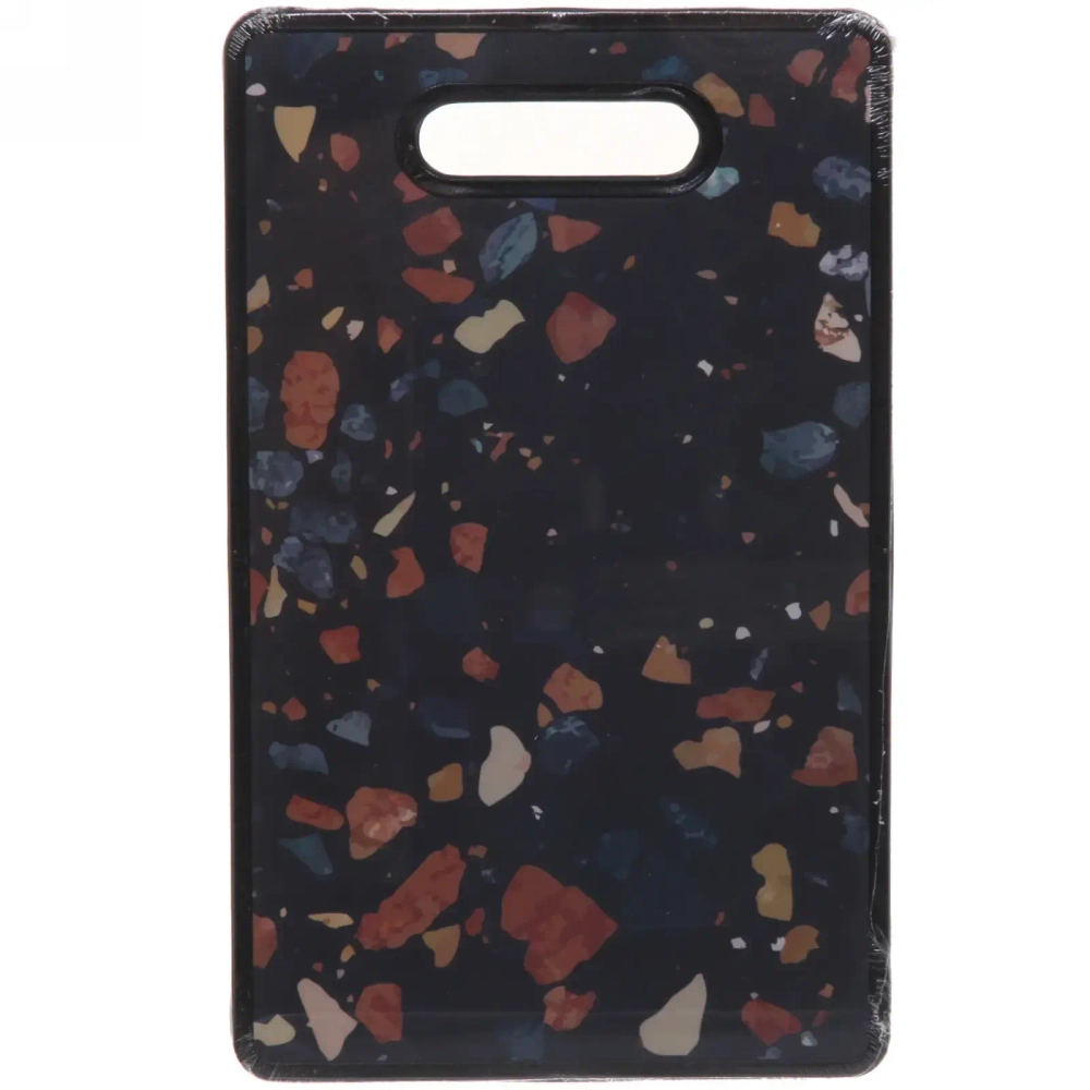 Доска разделочная пластиковая «Stone» 23*37*1см Крошка темная, прямоугольная