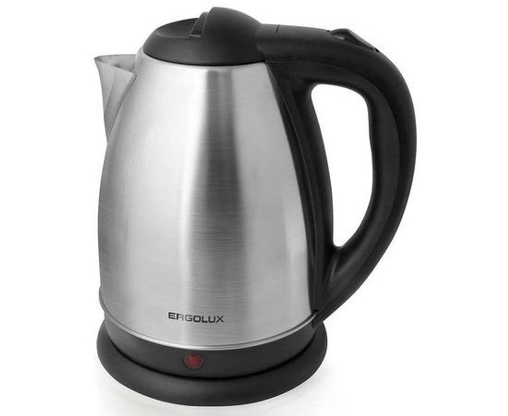 Чайник электр. ERGOLUX ELX-KS01-C72 нерж.сталь, диск 1.8л, индикатор, 220V 2300W матово-черный