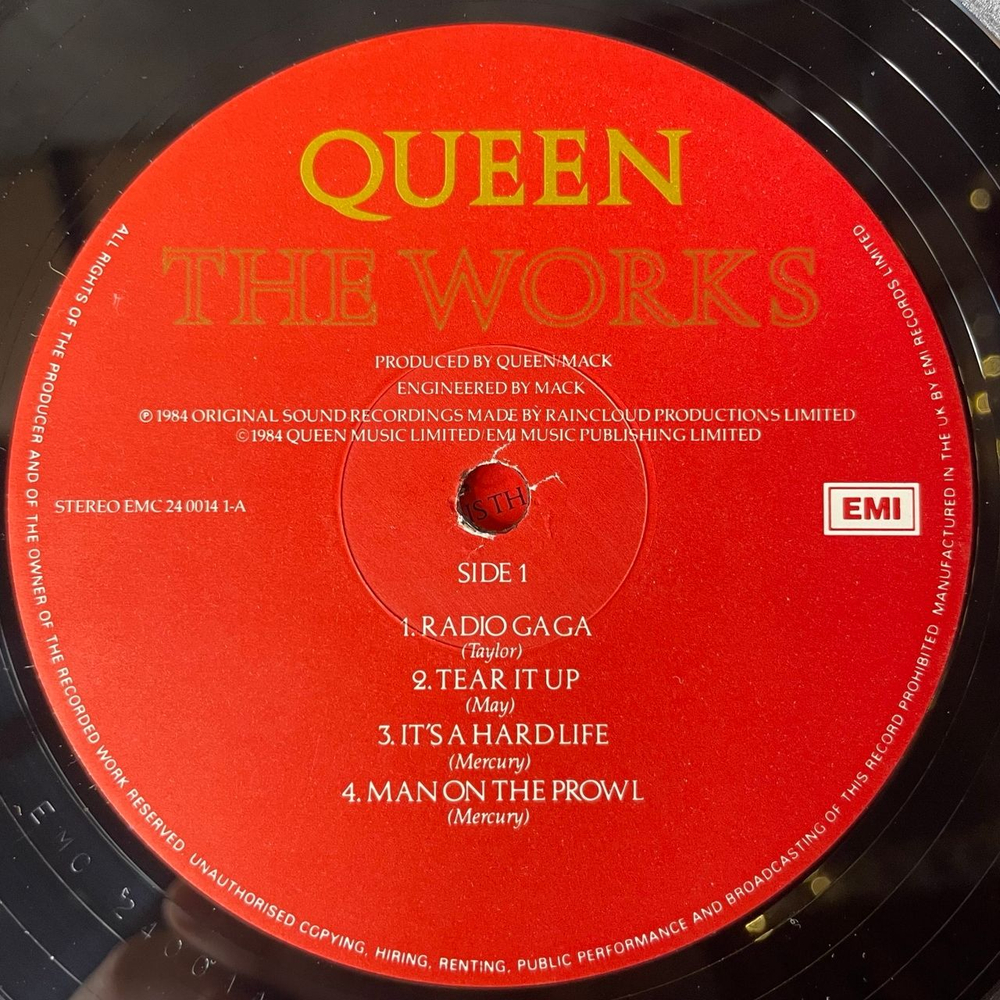 Винтажная виниловая пластинка LP Queen The Works (Англия 1984)