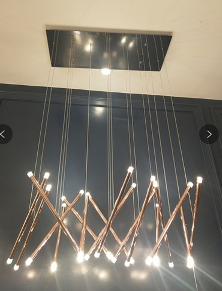 Pendant design lamp A-tube by Nano Duo