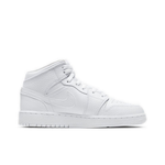 Женские Кроссовки Air Jordan 1 Mid 'Triple White' 554725‑130
