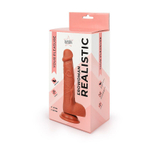 Erowoman Realistic ER-30051 – реалистичный фаллоимитатор на присоске с мошонкой, коричневый, 18,5 см