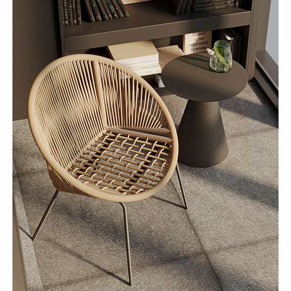 Столик кофейный Marius, Ø50х55 см, черный