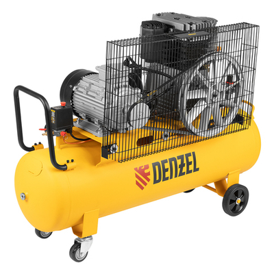Компрессор поршневой ременной BCI4000-T/100. 4.0 кВт. 100 литров. 690 л/мин Denzel