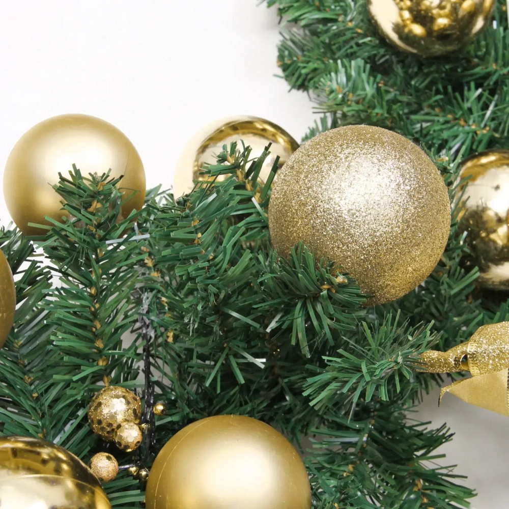 Гирлянда хвойная «Сказочное чудо» 1,8 м d=30 см, ПВХ, золото (SST1950R-180)