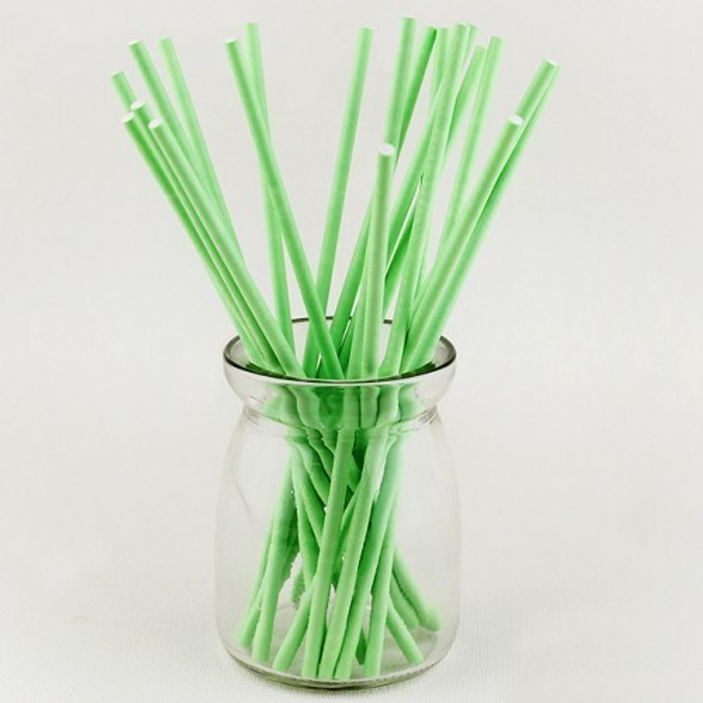 Палочки для кейк-попсов/меренги зеленые - 50 шт. Длина 15 см.