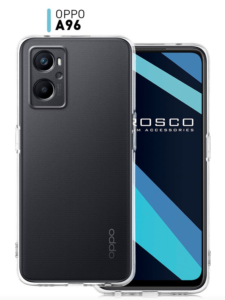 Чехол ROSCO для Oppo A96 (арт. OPPO-A96-HARD-TPU-TRANSPARENT )