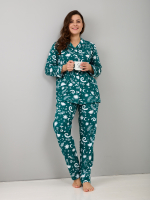 Пижама с брюками КБ-093/ночь-изумрудный