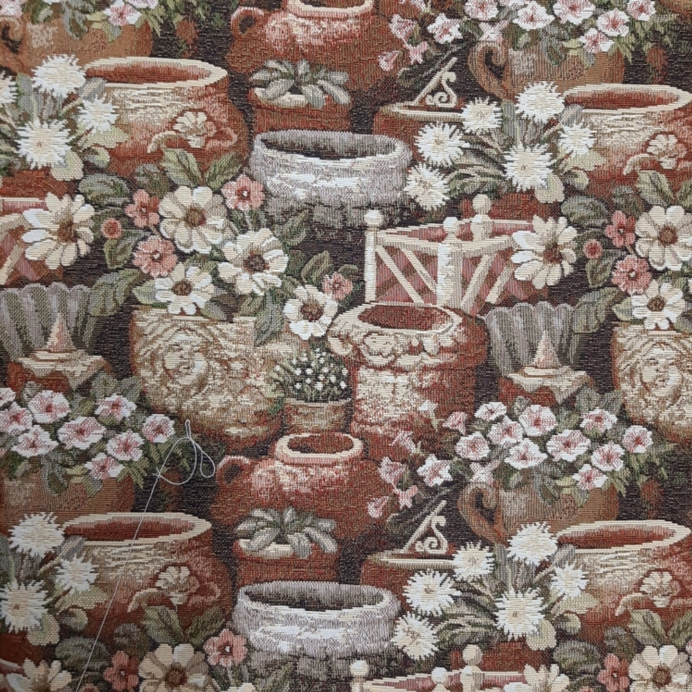 Ткань гобелен гостиный Горшечная лавка (160 см) - 1 м.