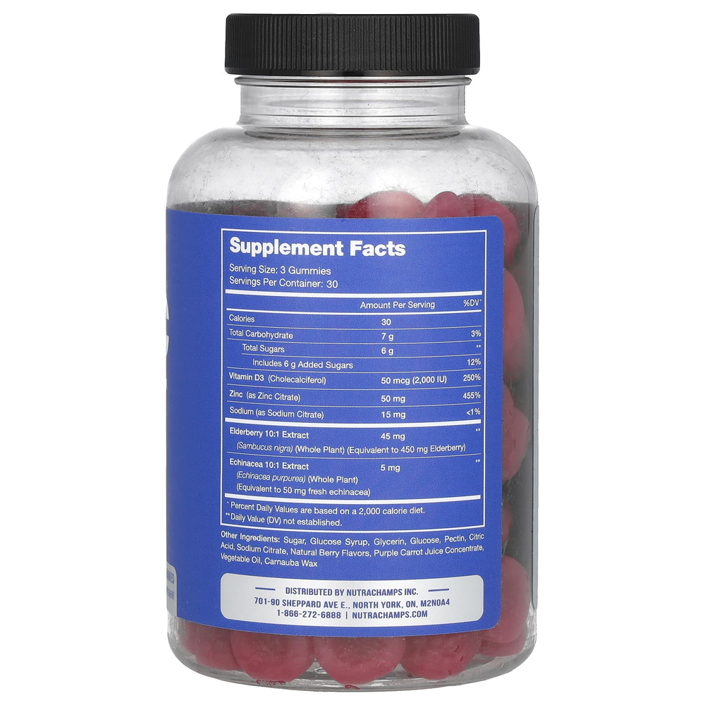 NutraChamps, жевательные таблетки с цинком, 90 жевательных таблеток с витамином