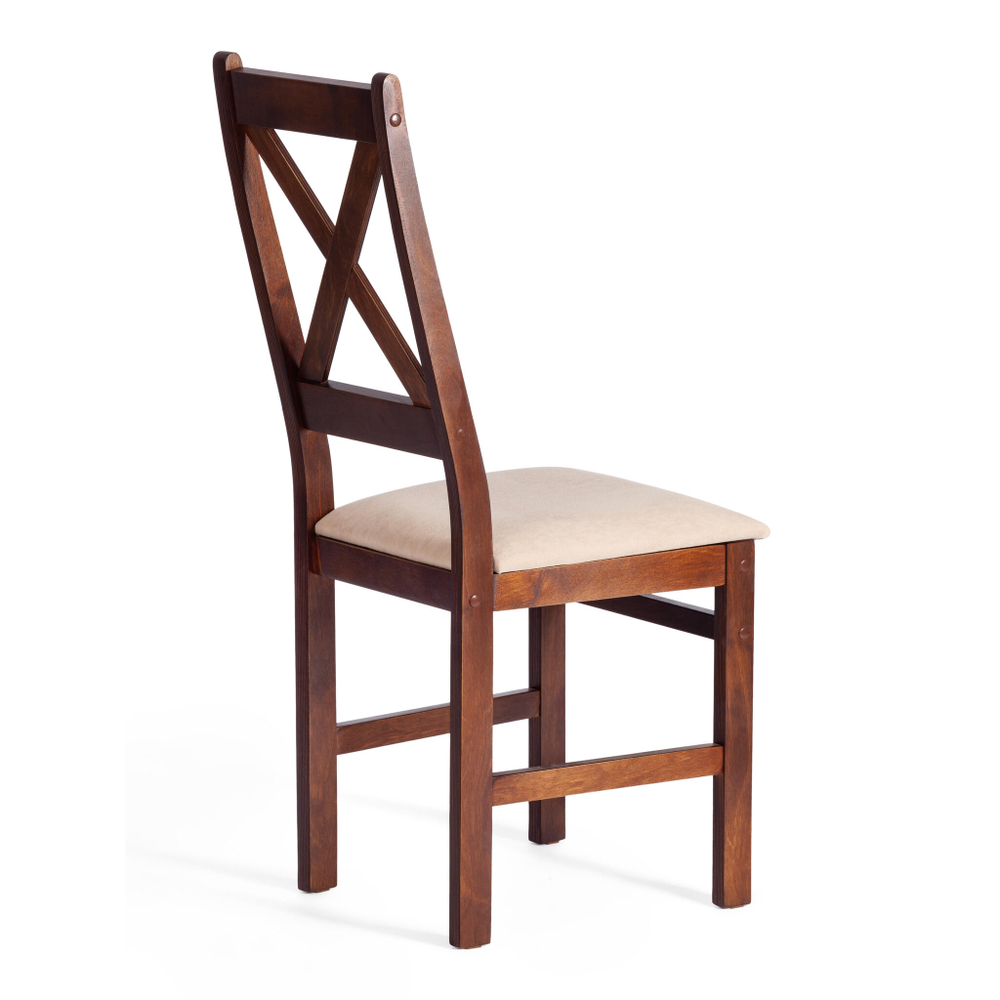 Стул CROSSMAN NEW, Многослойный березовый шпон, 41х40x100 см, cappuchino/велюр бежевый