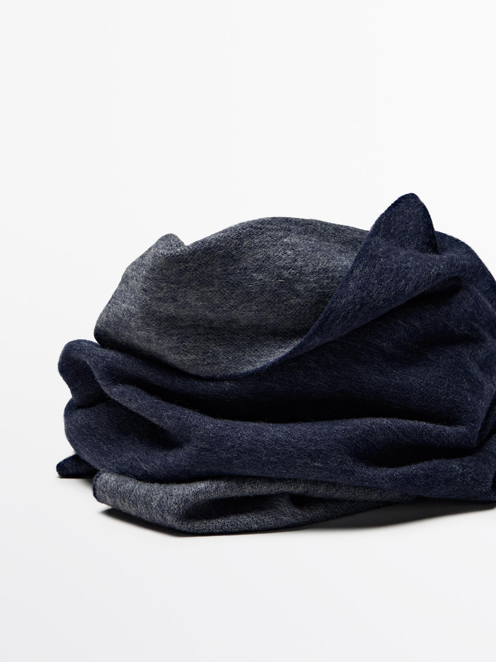 Massimo Dutti Шарф из двусторонней ткани, из 100% шерсти, синий