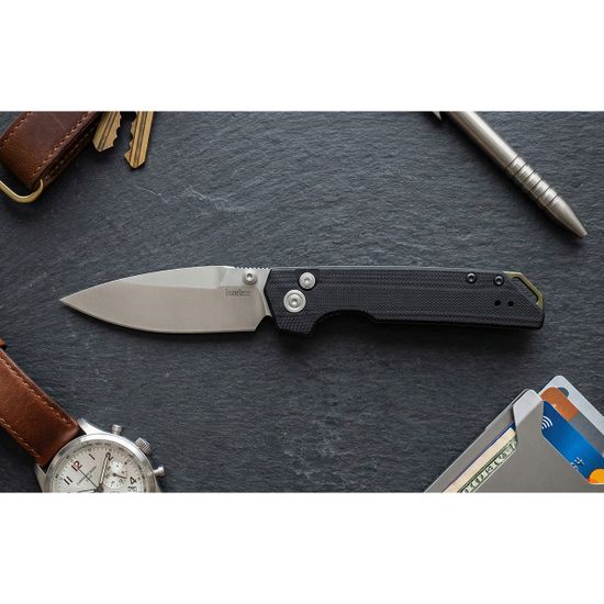 Нож KERSHAW 3038 Iridium Button Lock с клинком из стали Magnacut, рукоять G10