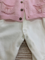 Комплект на выписку "Леди" (Комбинезон, жилет, шапочка) (Малышеево) (Цвет: Розовый, Размер: 56)