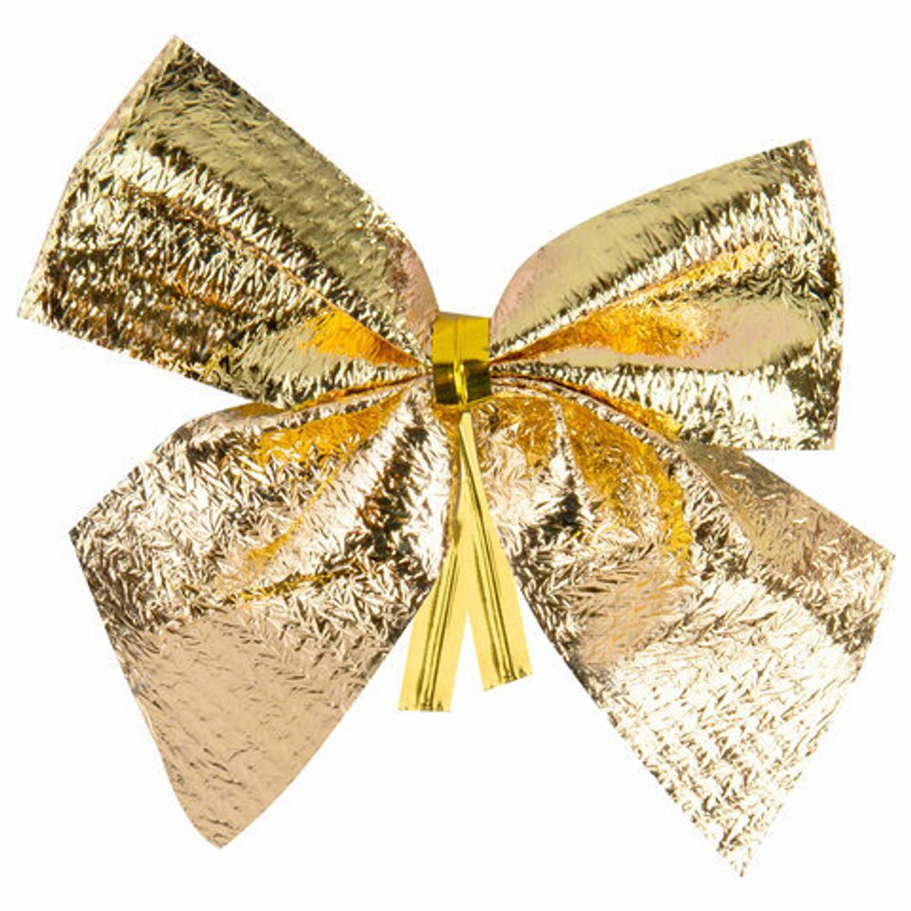 Украшение ёлочное "Бантики", КОМПЛЕКТ 12 шт., 5x5 см, европодвес, 3 цвета ассорти, ЗОЛОТАЯ СКАЗКА, 592153