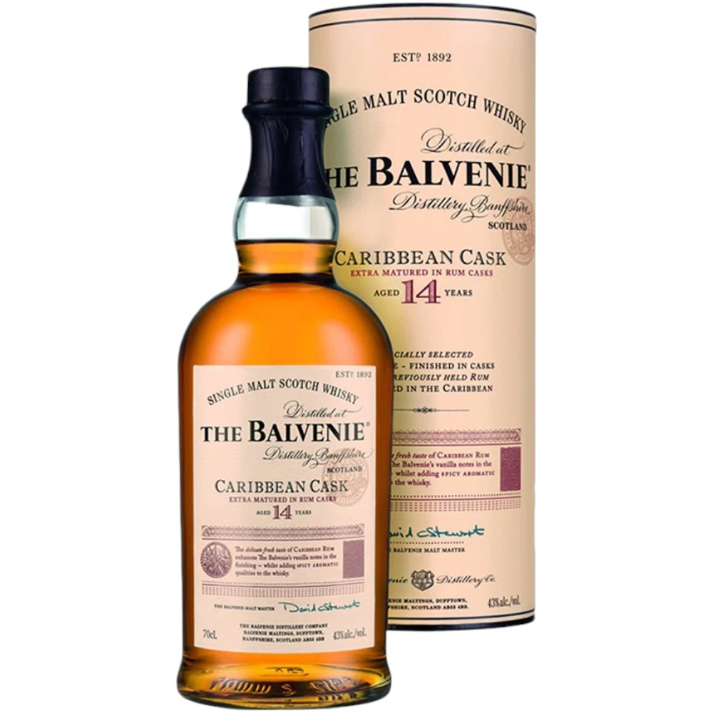 Виски Balvenie Caribbean Cask 14 Y.O. 0,7 л. В тубе