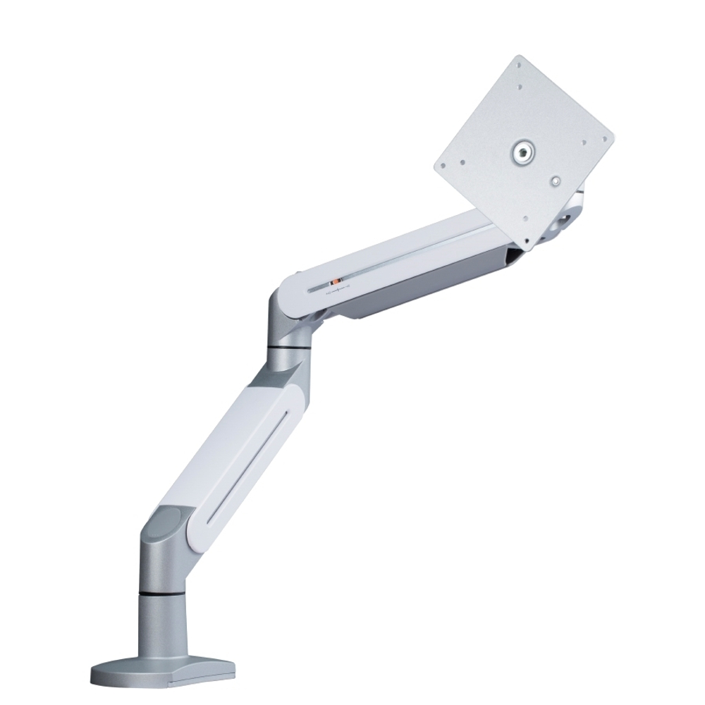 ErgoFount DFS-102G Настольное крепление для монитора диагональю до 27'' с двухколенным вылетом, газово-пружинным амортизатором и струбциной к столу типа "G". Цвет - серебристый