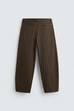 ZARA БРЮКИ BALLOON FIT В ПОЛОСКУ © OTIS KWAME KYE QUAICOE, ЧЕРЕПИЧНЫЙ