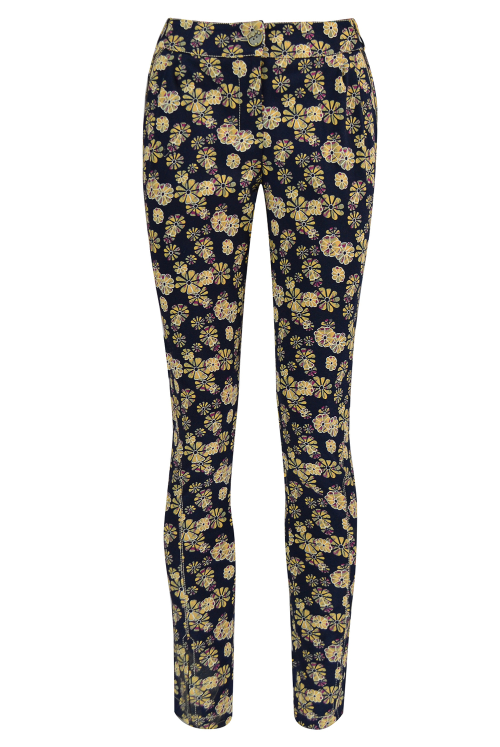 Брюки женские 887Аа, оранж.цветок #429ОрЦ02887Аа