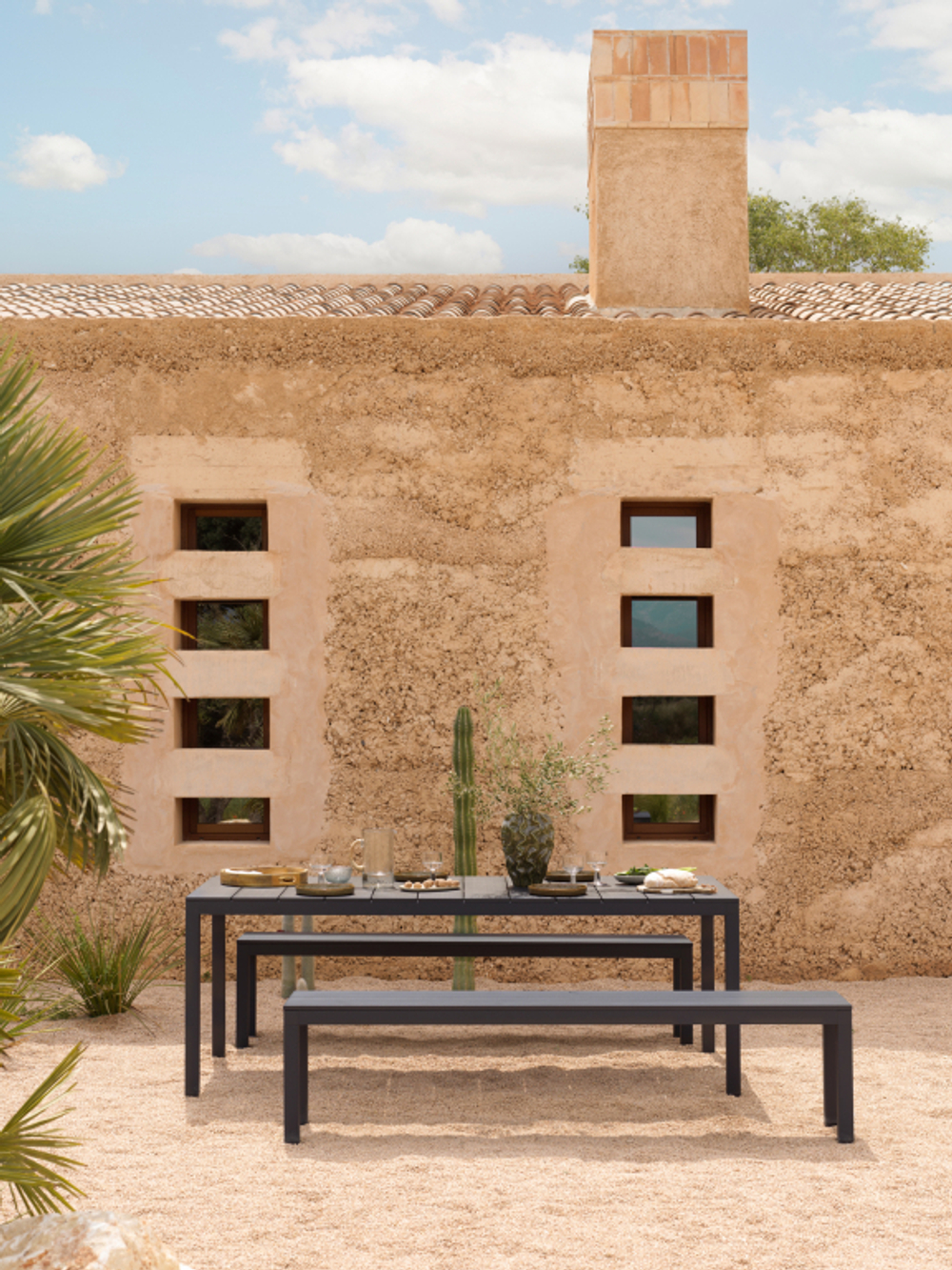 Скамейка металлическая Nardi Rio Bench, антрацит