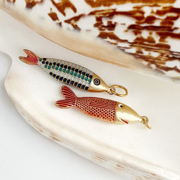 Подвеска Сардина из латуни