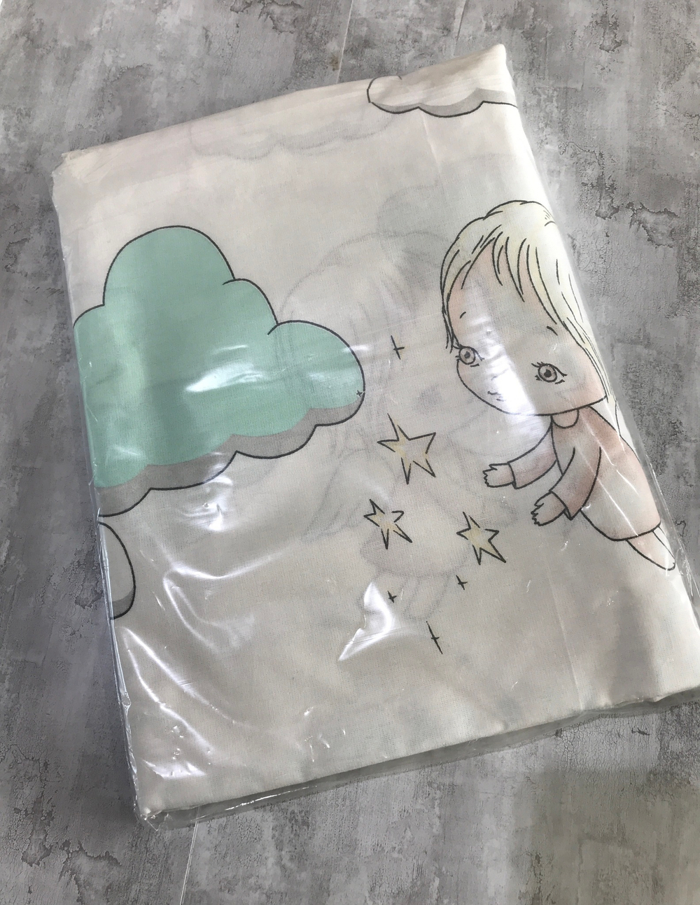 Комплект постельного белья 3х предметный "Маленький ангел" (мята)