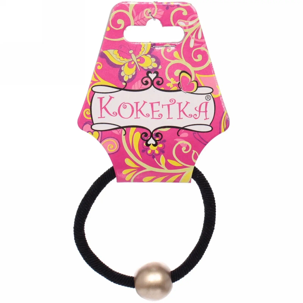 Резинка для волос 1шт «Кокетка - Aks Bambina Gold», шарик, d-5см