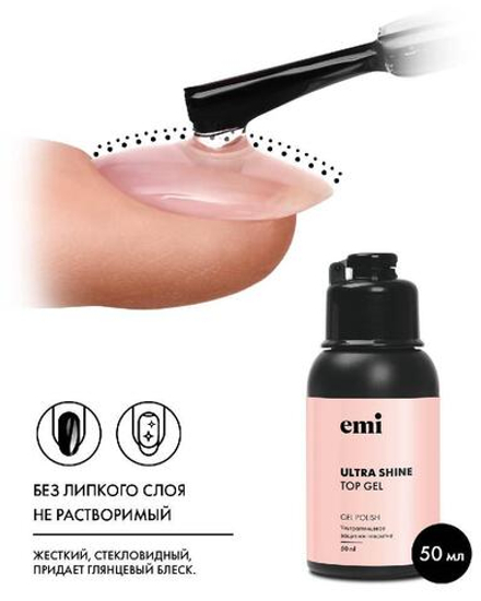E.MiLac Ultra Shine Top Gel, 50 мл